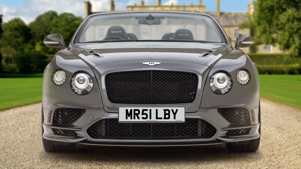 Car displaying the registration mark MR51 LBY